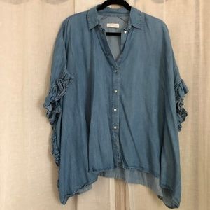 Chambray Ruffle Tunic